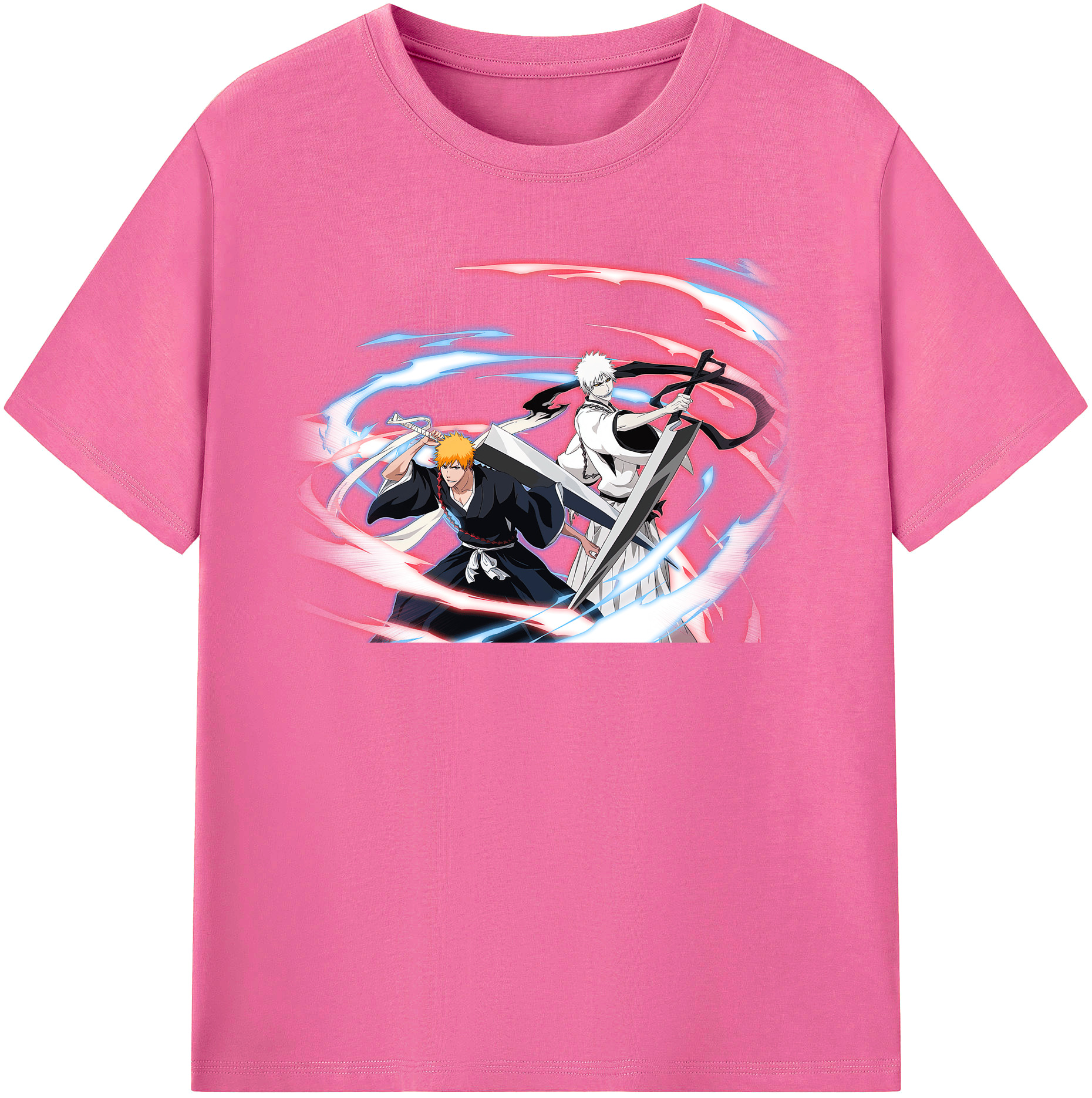 （画像用） ブリーチ 黒崎一護（くろさき いちご）BLEACH Kurosaki Ichigo レディースカジュアルプリントTシャツ（綿100％）